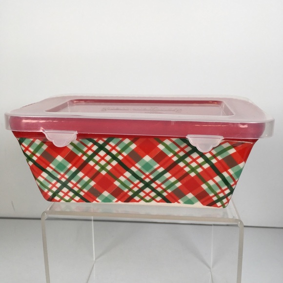 Temptations Mini Loaf Pan with Lid Plaid - Picture 3 of 7